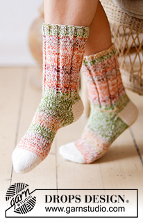 Free patterns - Dámské ponožky a papučky / DROPS 238-23