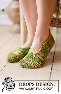 Free patterns - Dámské ponožky a papučky / DROPS 238-24