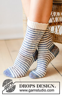 Free patterns - Dámské ponožky a papučky / DROPS 238-27