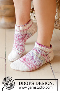 Free patterns - Dámské ponožky a papučky / DROPS 238-29