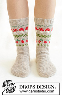 Free patterns - Dámské ponožky a papučky / DROPS 242-66