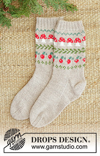 Free patterns - Dámské ponožky a papučky / DROPS 242-66