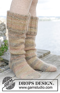 Free patterns - Női zoknik és lábbelik / DROPS 244-35