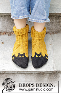 Free patterns - Women's Socks & Slippers / DROPS 244-43