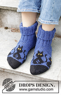 Free patterns - Dámské ponožky a papučky / DROPS 244-44