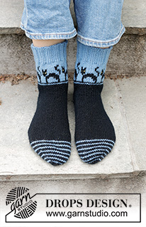 Free patterns - Dámské ponožky a papučky / DROPS 244-45