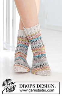 Free patterns - Dámské ponožky a papučky / DROPS 247-15