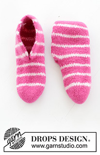 Free patterns - Dámské ponožky a papučky / DROPS 247-22