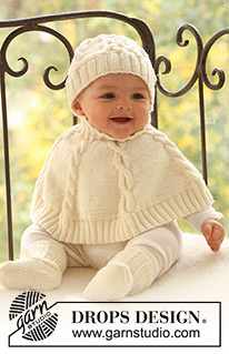 Free patterns - Ponchos till baby / DROPS Baby 17-5