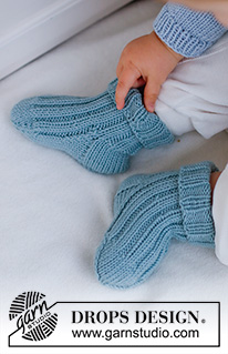 Free patterns - Ponožky a botičky pro miminka / DROPS Baby 42-12