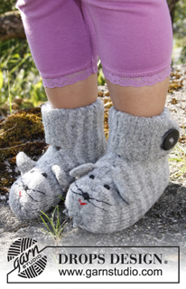 Free patterns - Felted Slippers / DROPS Children 22-7