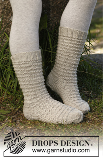 Free patterns - Socken & Hausschuhe für Kinder / DROPS Children 23-29