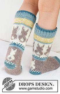 Free patterns - Socken & Hausschuhe für Kinder / DROPS Children 41-34