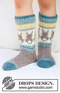 Free patterns - Velikonoční ponožky a papučky / DROPS Children 41-34